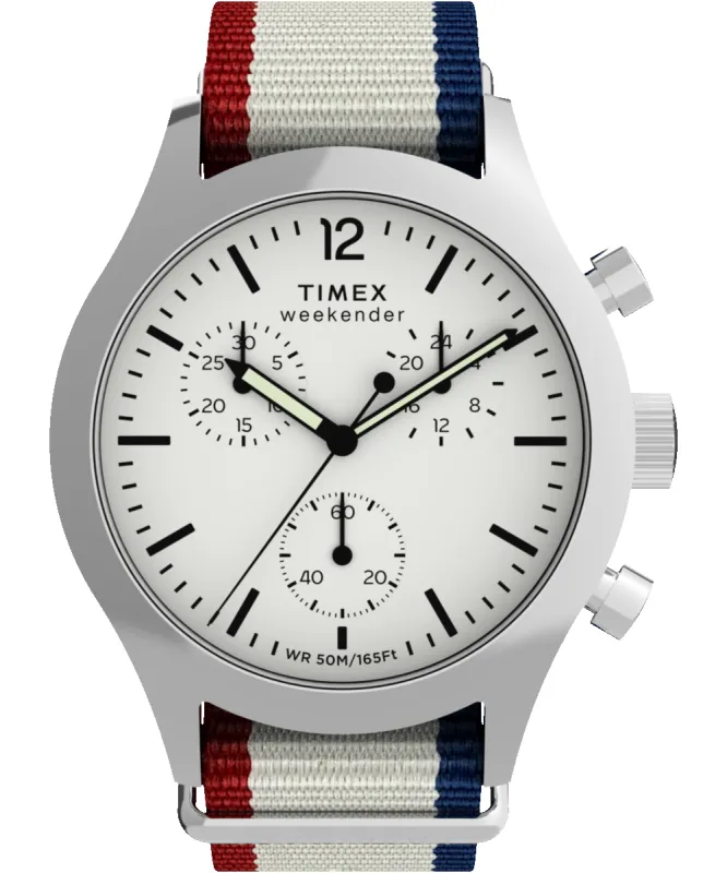 Timex Weekender New England Chronograph 40mm Eco-Conscious Fabric Strap Watch sold by Timex