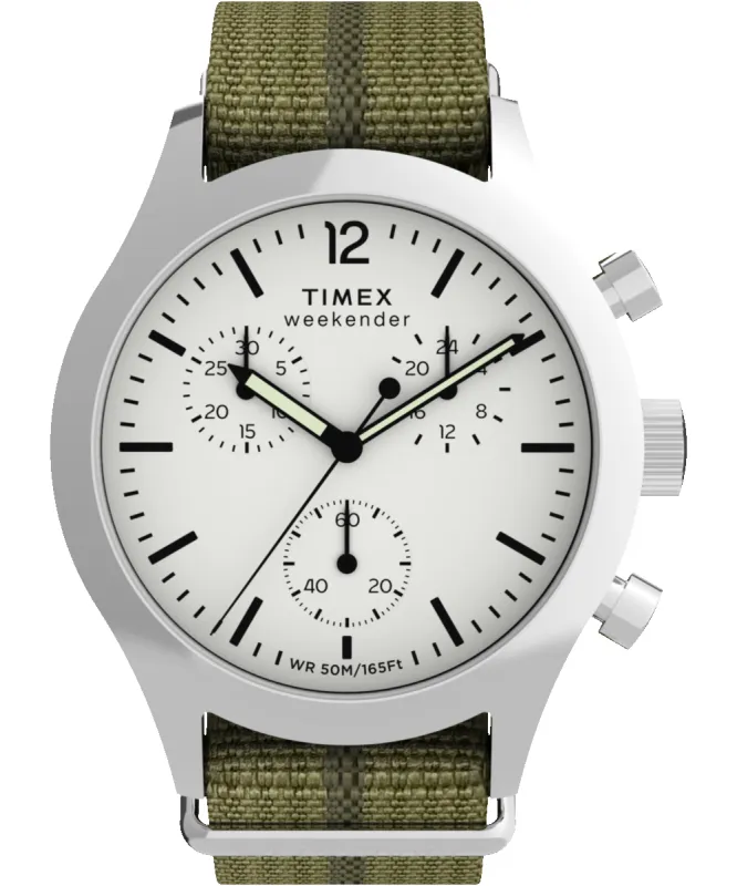 Timex Weekender New England Chronograph 40mm Eco-Conscious Fabric Strap Watch sold by Timex