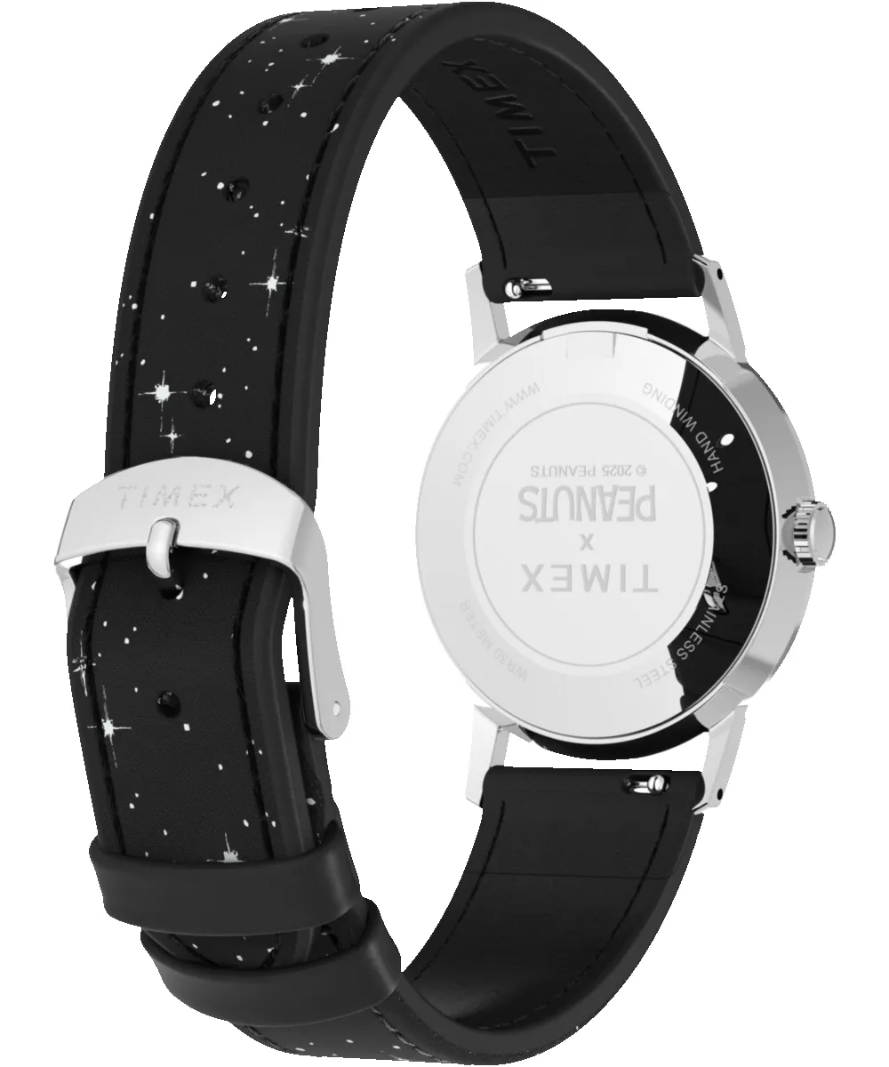 Timex x Peanuts® Marlin® Hand-Wound Space 34mm Leather Strap Watch sold by Timex product image thumbnail 5