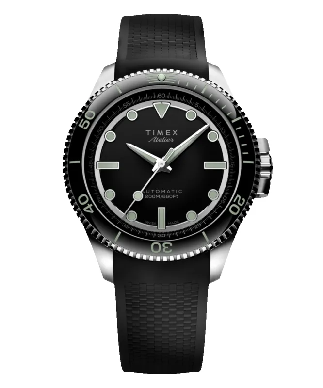 Timex Atelier Marine M1a 41mm Swiss Made Automatic NBR Synthetic Rubber Strap sold by Timex