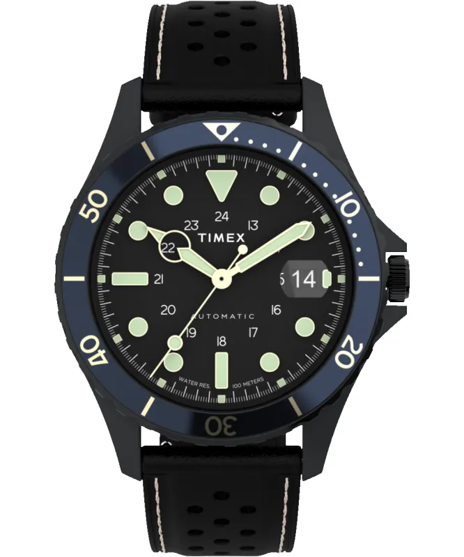 Navi Automatic 41mm Leather Strap Watch sold by Timex