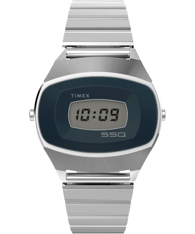 Q Timex® 1975 SSQ Digital Reissue 38mm Stainless Steel Bracelet Watch sold by Timex