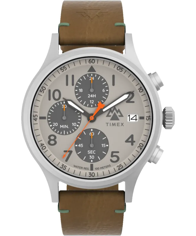 Expedition® Sierra Chronograph 42mm Eco-Friendly Vegan Leather Strap Watch sold by Timex