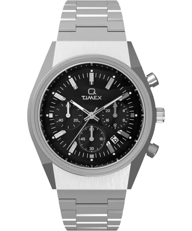 Q Timex® Falcon Eye Chronograph 40mm Stainless Steel Bracelet Watch made by Timex