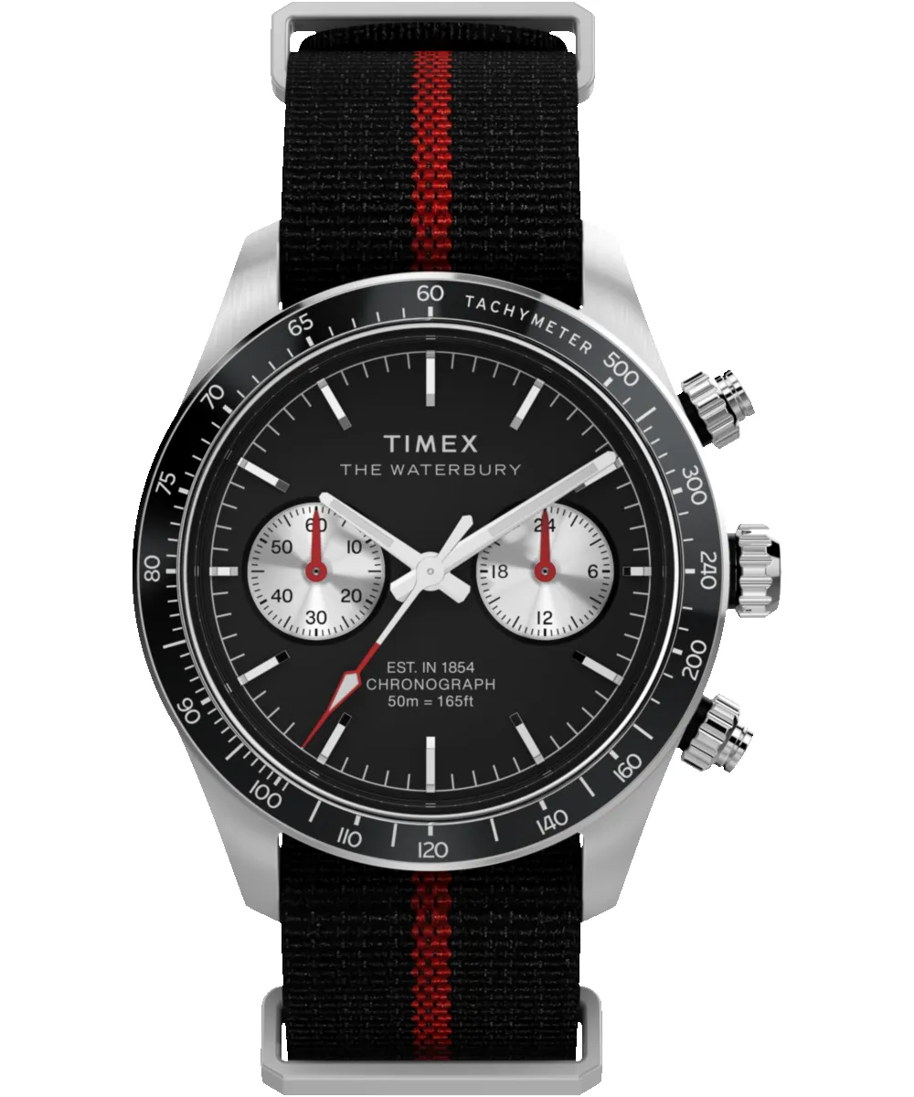 Waterbury Heritage Chronograph 39mm Fabric Strap Watch sold by Timex
