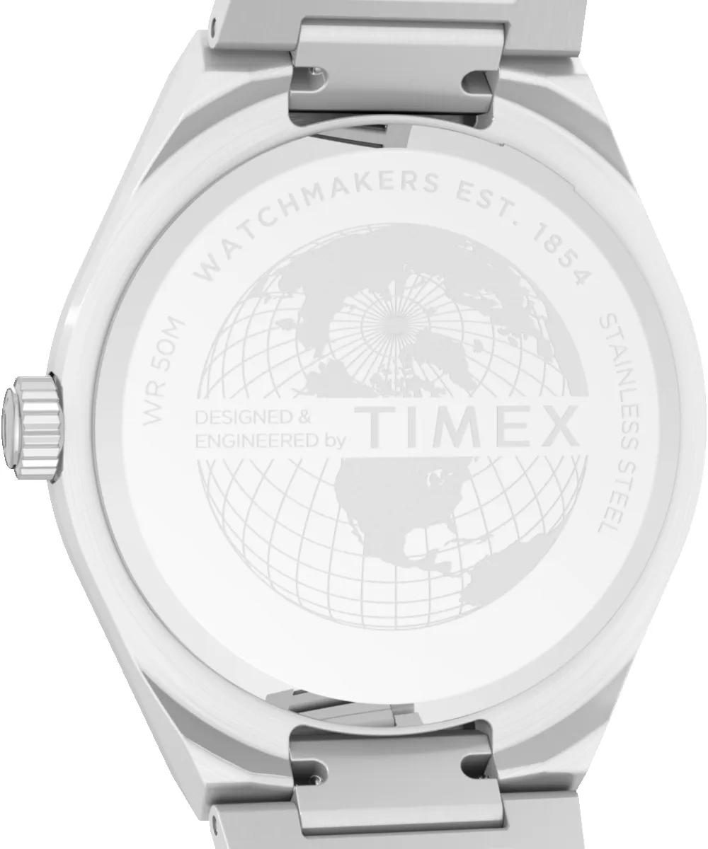 Q Timex® Continental Day and Date 39mm Stainless Steel Bracelet Watch sold by Timex product image thumbnail 5