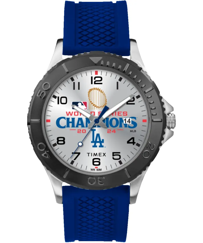 Timex Gamer Los Angeles Dodgers 2024 World Series 42mm Silicone Strap Watch sold by Timex