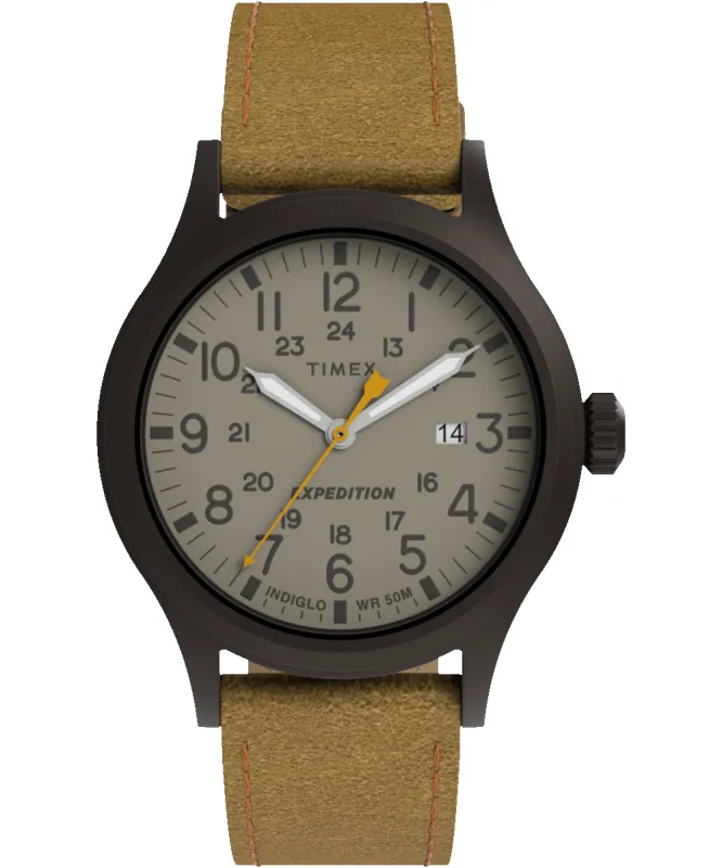Expedition Scout 40mm Leather Strap Watch sold by Timex