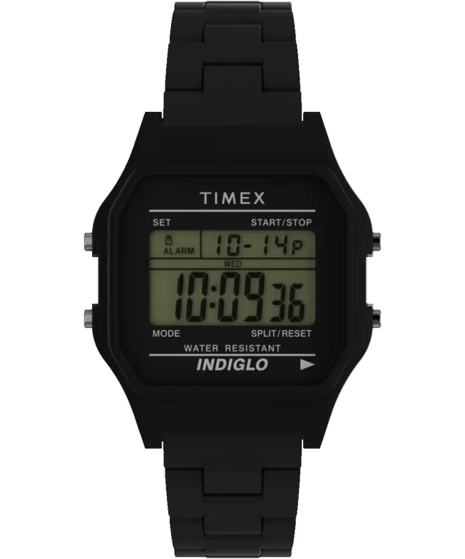 Timex 80 36mm Glossy Black Resin Bracelet Watch sold by Timex