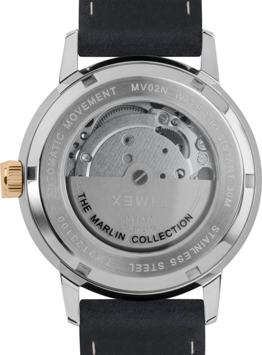 Marlin® Automatic 40mm Leather Strap Watch sold by Timex product image thumbnail 4