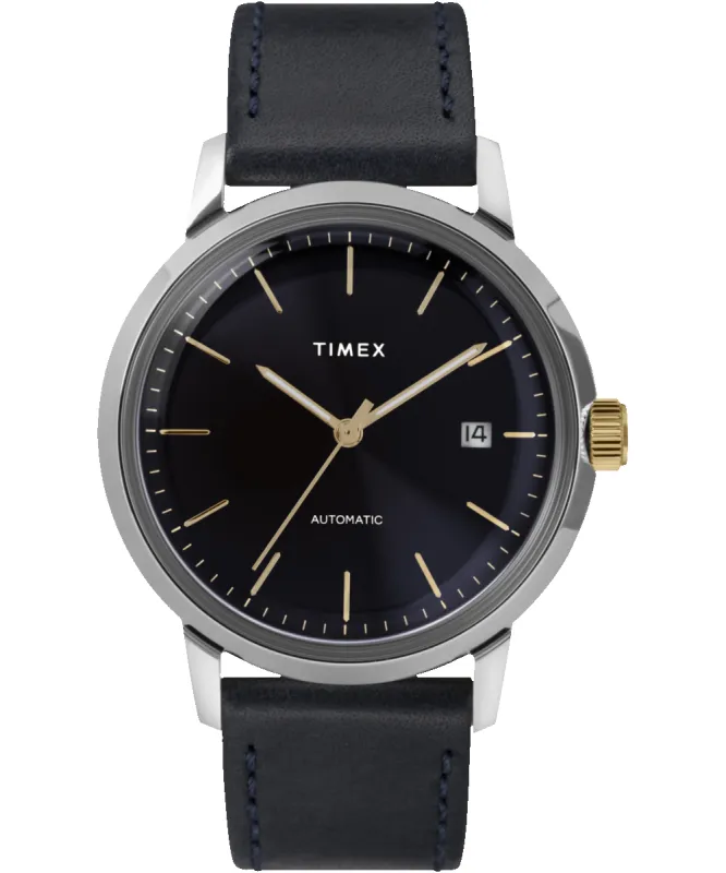 Marlin® Automatic 40mm Leather Strap Watch sold by Timex