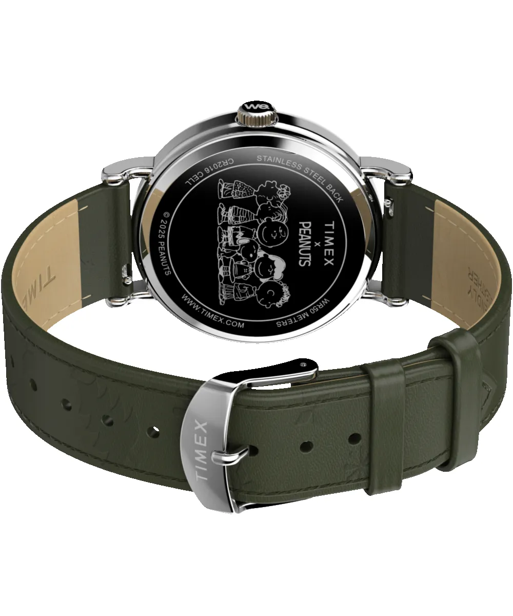 Timex x Peanuts® Weekender Holiday Dial 40mm Leather Strap Watch sold by Timex product image thumbnail 5