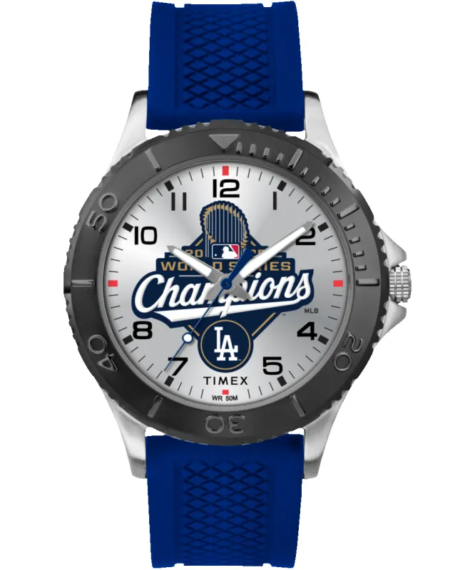 Timex Gamer Los Angeles Dodgers 2025 World Series 42mm Silicone Strap Watch sold by Timex