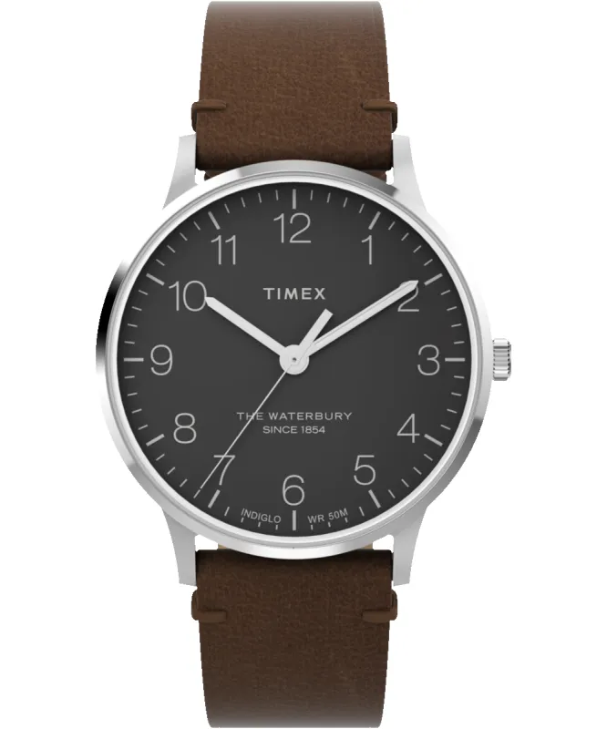 Waterbury Classic 40mm Leather Strap Watch sold by Timex