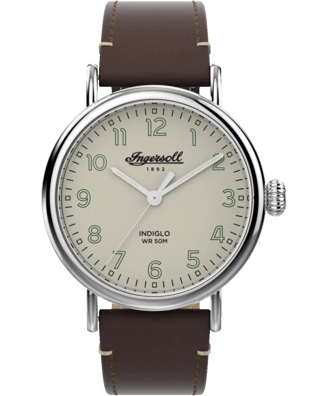 Waterbury Ingersoll Standard 40mm Leather Strap Watch made by Timex