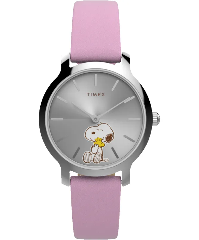 Peanuts® x Timex Transcend Snoopy Hug 31mm Leather Strap Watch sold by Timex