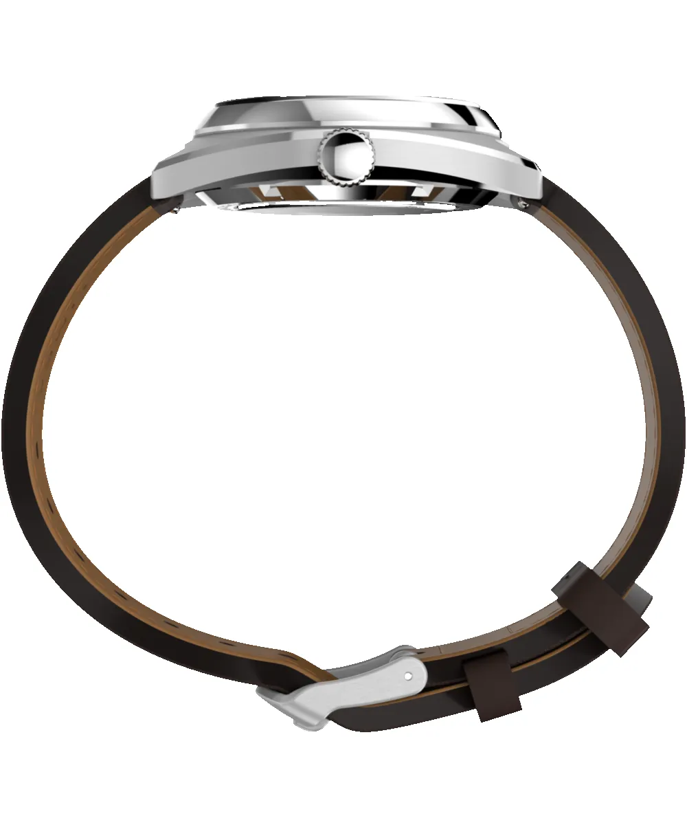 Marlin® Draper Automatic 37mm Leather Strap Watch sold by Timex product image thumbnail 3