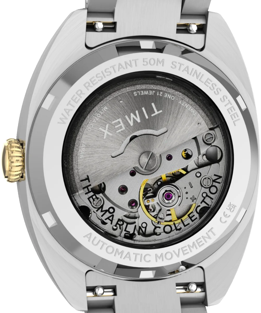 Marlin® Draper Automatic 37mm Stainless Steel Bracelet Watch sold by Timex product image thumbnail 5