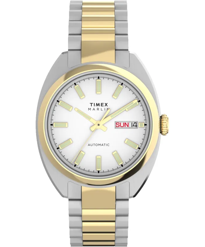 Marlin® Draper Automatic 37mm Stainless Steel Bracelet Watch made by Timex