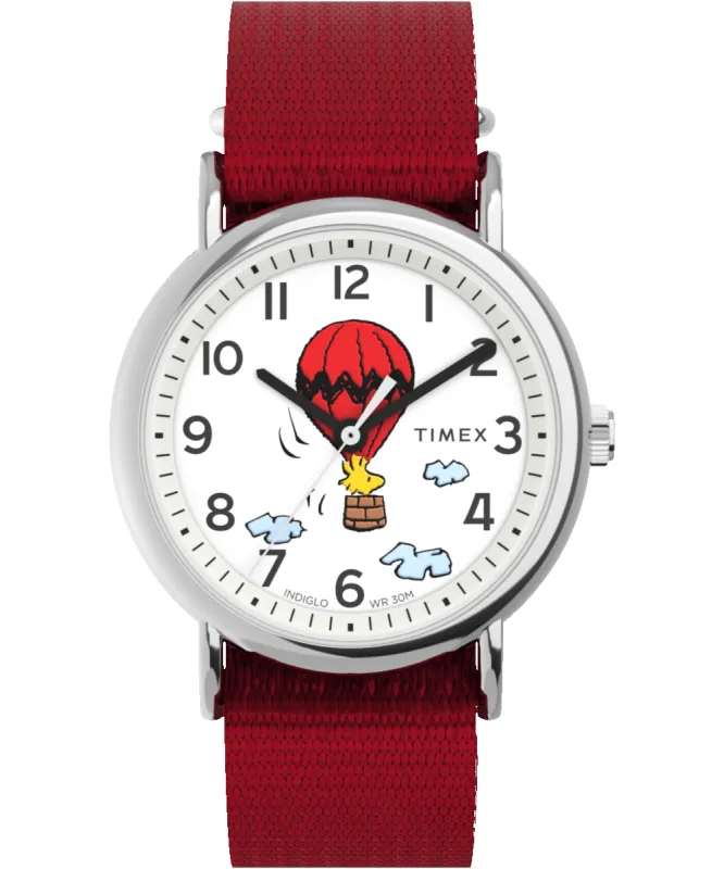 Peanuts® x Timex Weekender Balloon 38mm Fabric Strap Watch sold by Timex