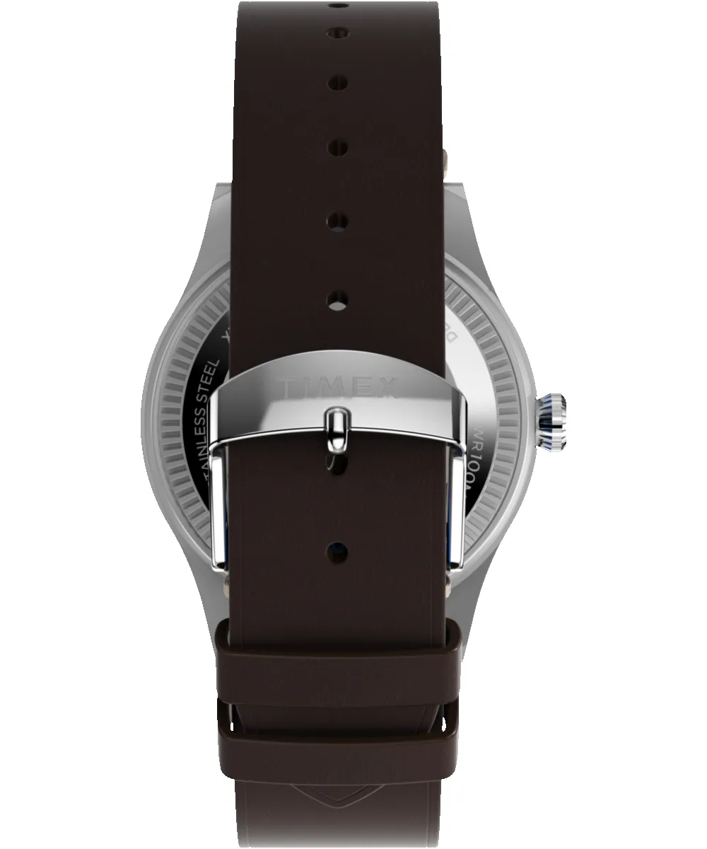 Pan Am® x Timex Waterbury GMT 39mm Leather Strap Watch sold by Timex product image thumbnail 3