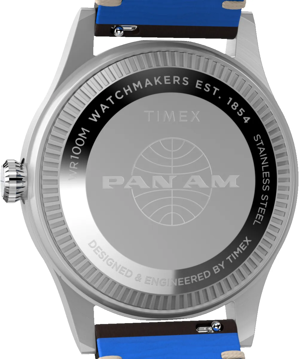 Pan Am® x Timex Waterbury GMT 39mm Leather Strap Watch sold by Timex product image thumbnail 4