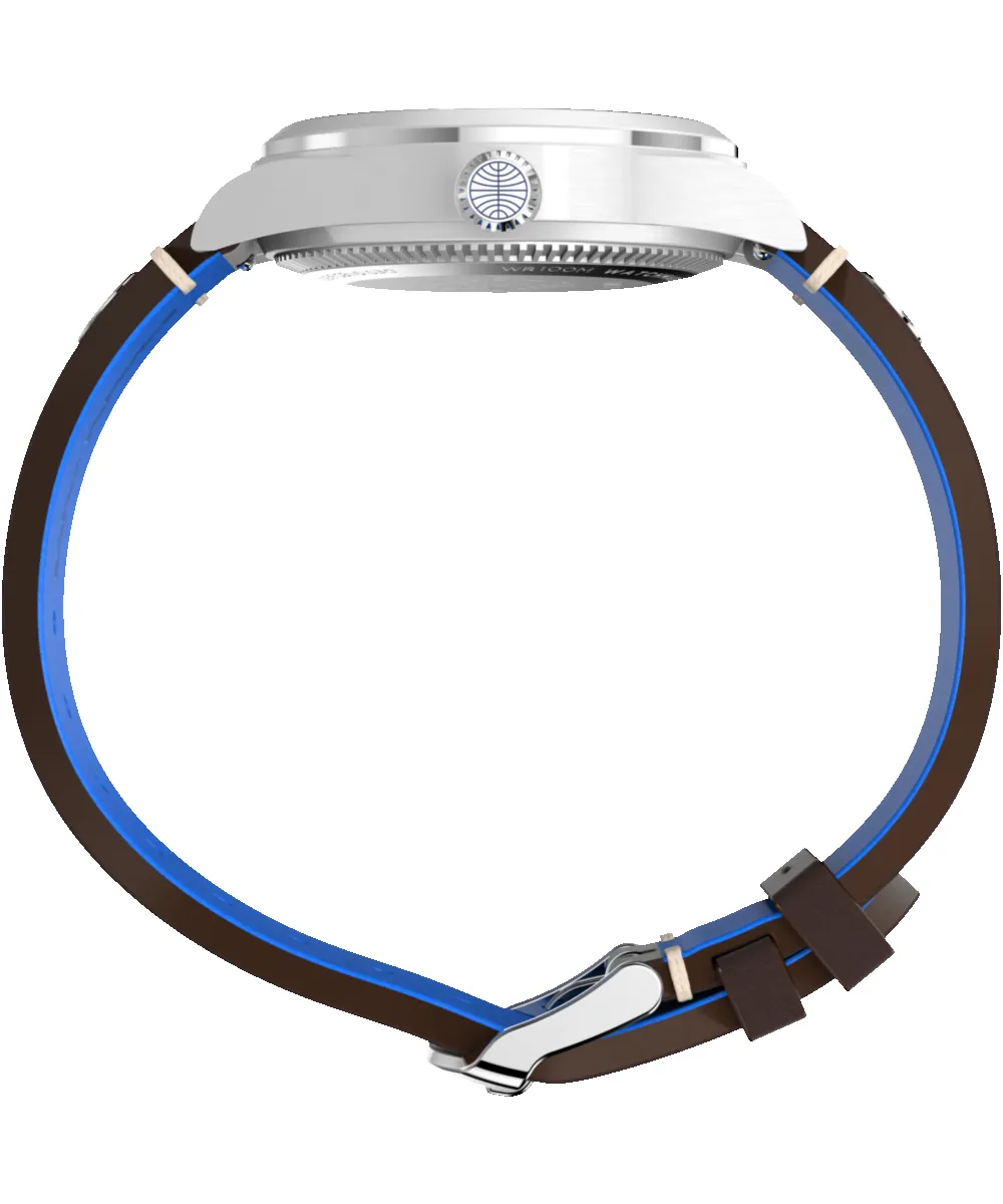 Pan Am® x Timex Waterbury GMT 39mm Leather Strap Watch sold by Timex product image thumbnail 2