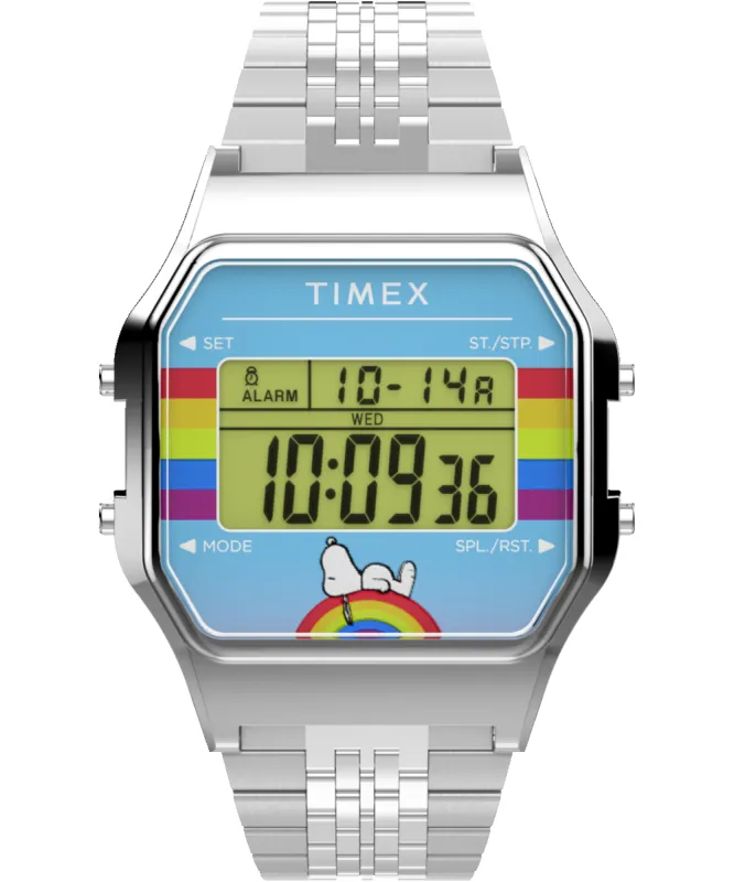 Peanuts® x Timex 80 Dream in Color 34mm Stainless Steel Bracelet Watch sold by Timex