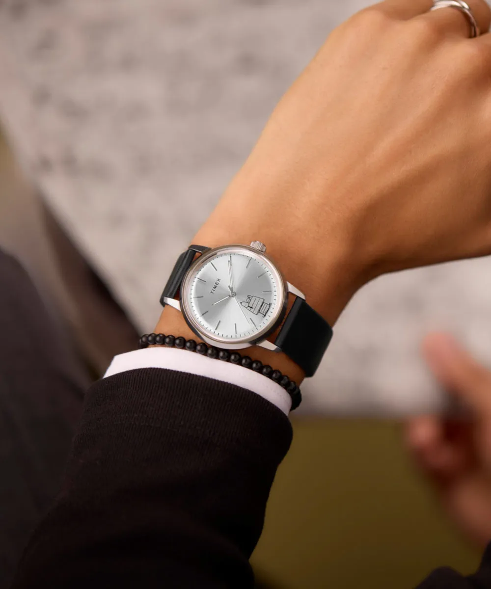 Peanuts® x Timex Marlin® Automatic 75th Anniversary Edition 40mm Leather Strap Watch sold by Timex product image thumbnail 2