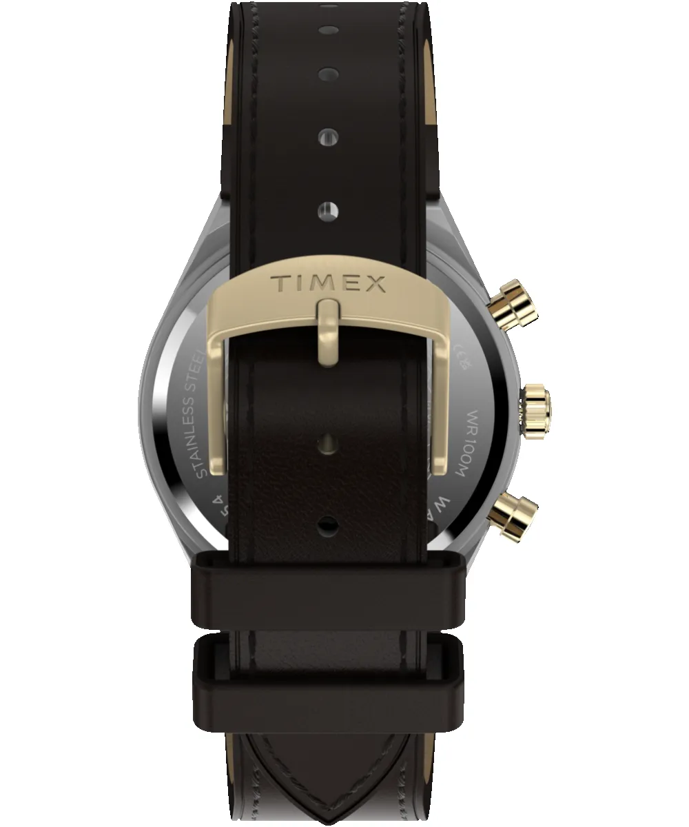 Q Timex Continental Chronograph 40mm Leather Strap Watch sold by Timex product image thumbnail 3