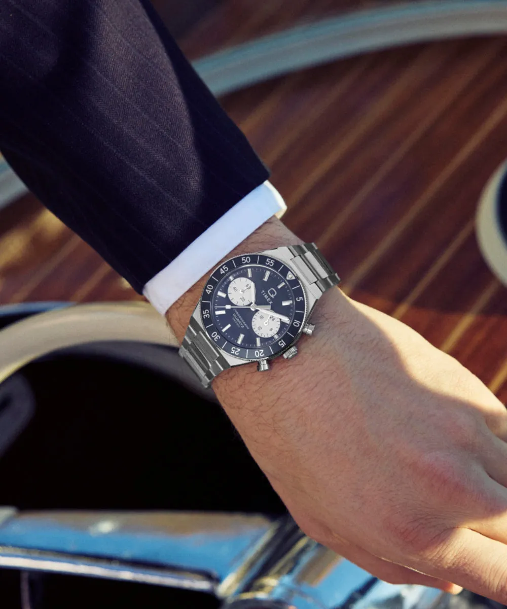 Q Timex Continental Chronograph 40mm Stainless Steel Bracelet Watch sold by Timex product image thumbnail 2