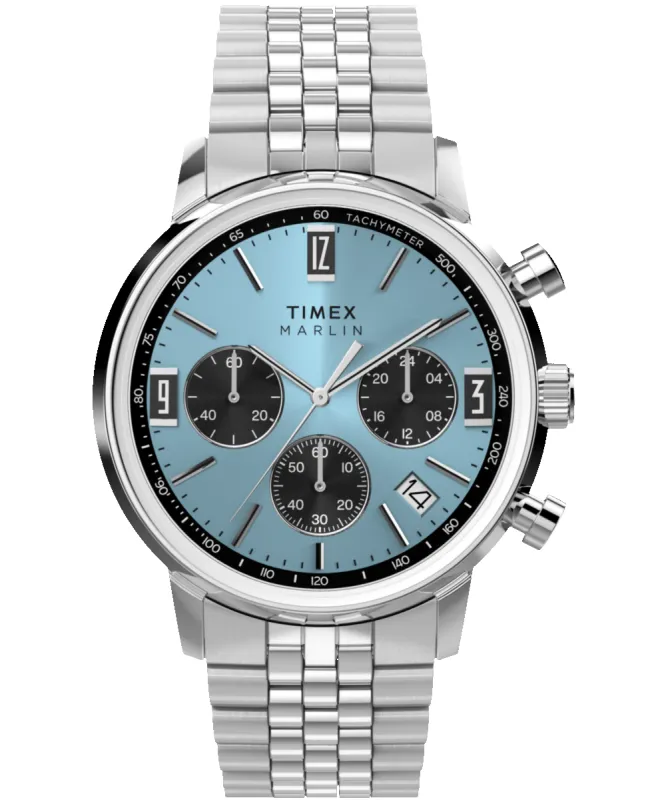 Marlin® Chronograph Tachymeter 40mm Stainless Steel Bracelet Watch sold by Timex