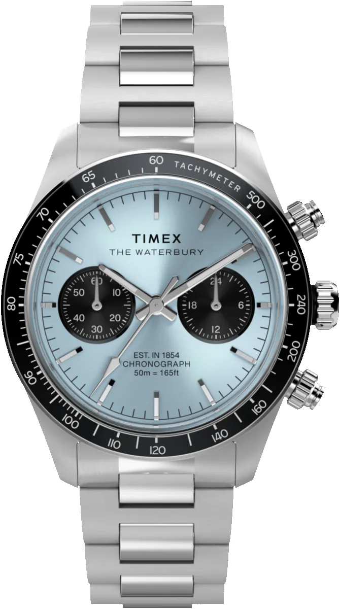 Waterbury Heritage Chronograph 39mm Stainless Steel Bracelet Watch sold by Timex