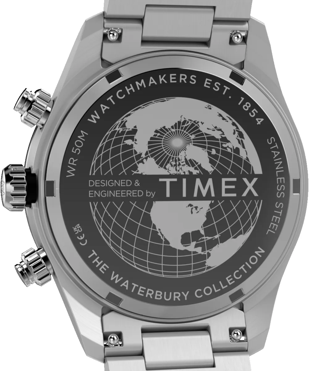 Waterbury Heritage Chronograph 39mm Stainless Steel Bracelet Watch sold by Timex product image thumbnail 5