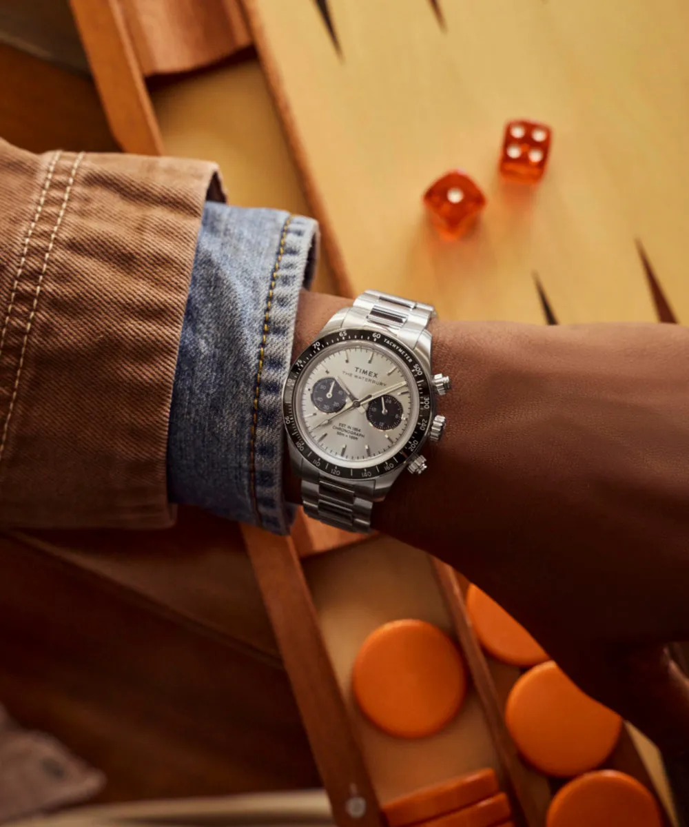 Waterbury Heritage Chronograph 39mm Stainless Steel Bracelet Watch sold by Timex product image thumbnail 2