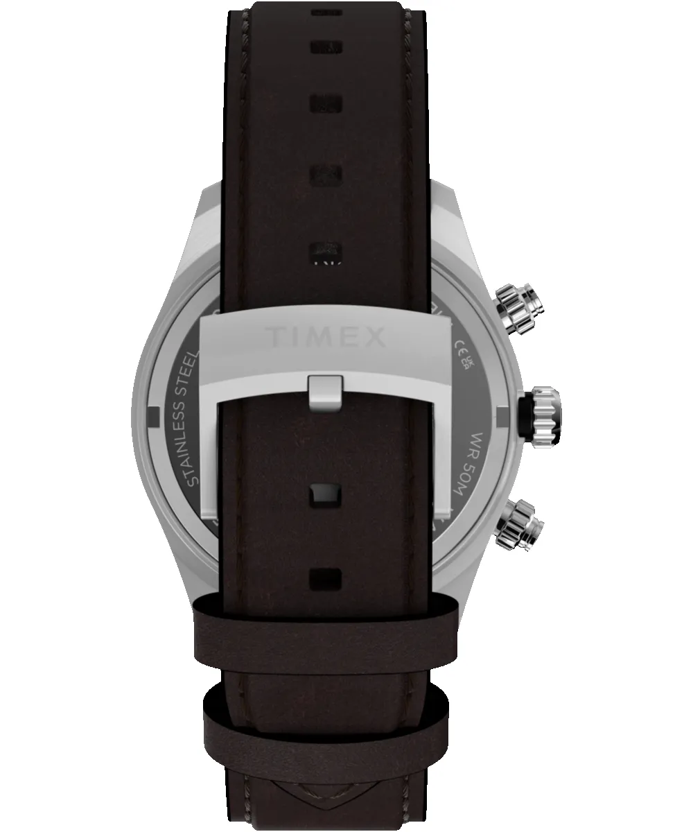 Waterbury Heritage Chronograph 39mm Leather Strap Watch sold by Timex product image thumbnail 4