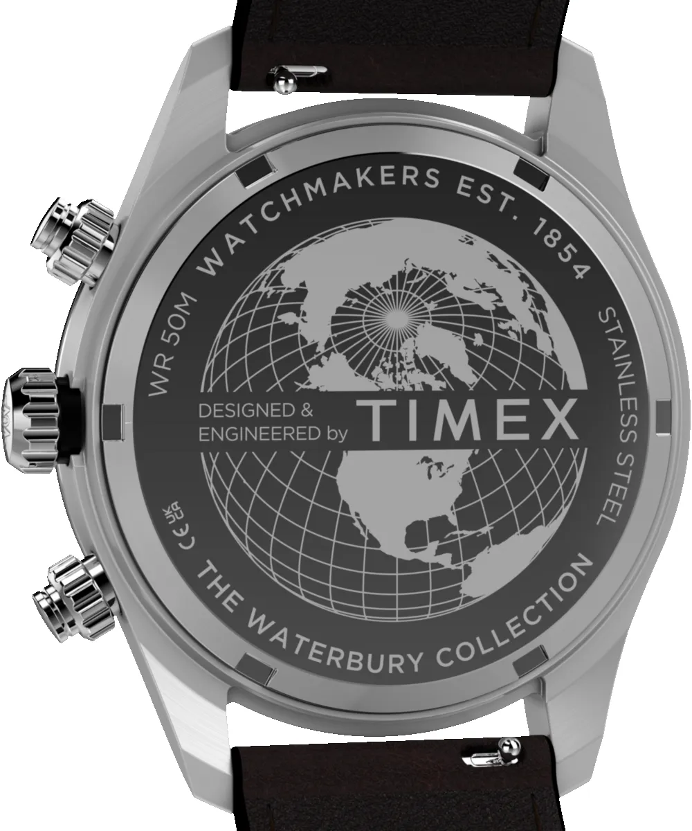 Waterbury Heritage Chronograph 39mm Leather Strap Watch sold by Timex product image thumbnail 5