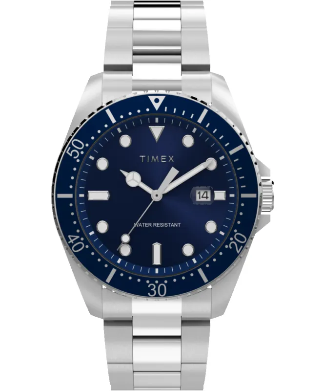 Men's Dress 42mm Stainless Steel Bracelet Watch made by Timex