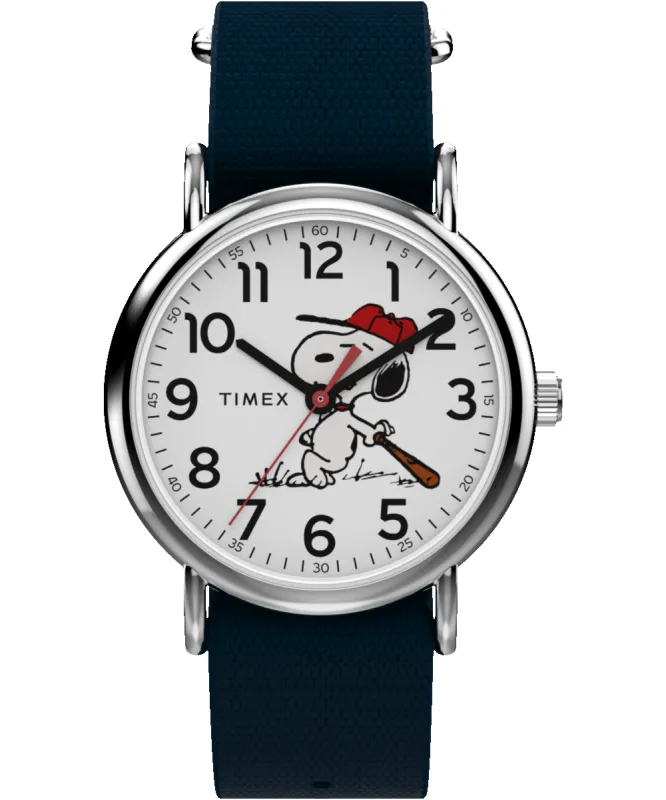 Peanuts® x Timex Weekender Baseball 38mm Fabric Strap Watch made by Timex