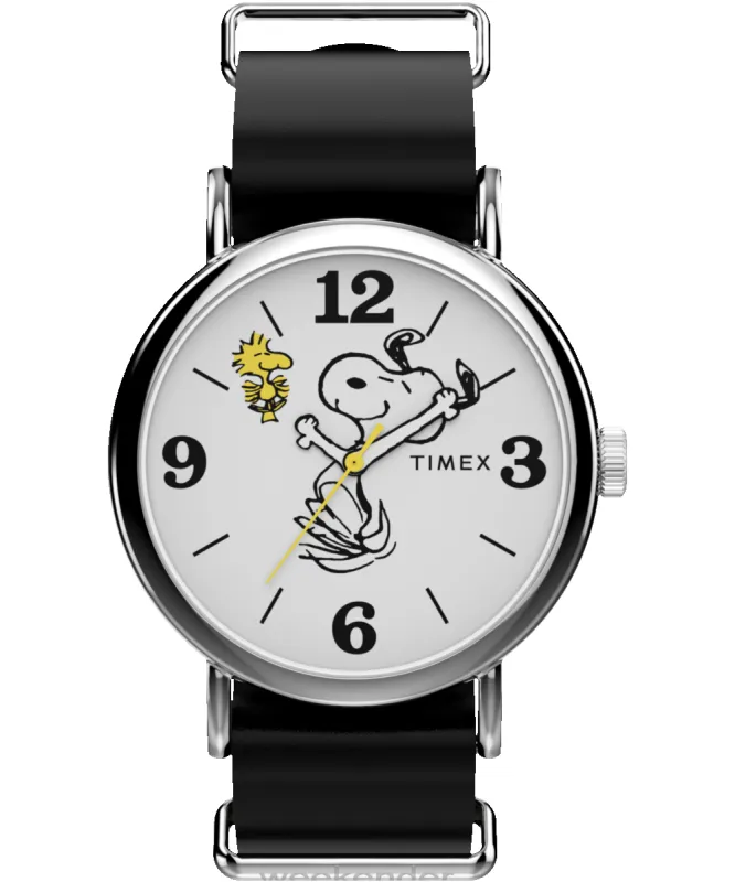 Peanuts® x Timex Weekender Snoopy  40mm Leather Strap Watch made by Timex