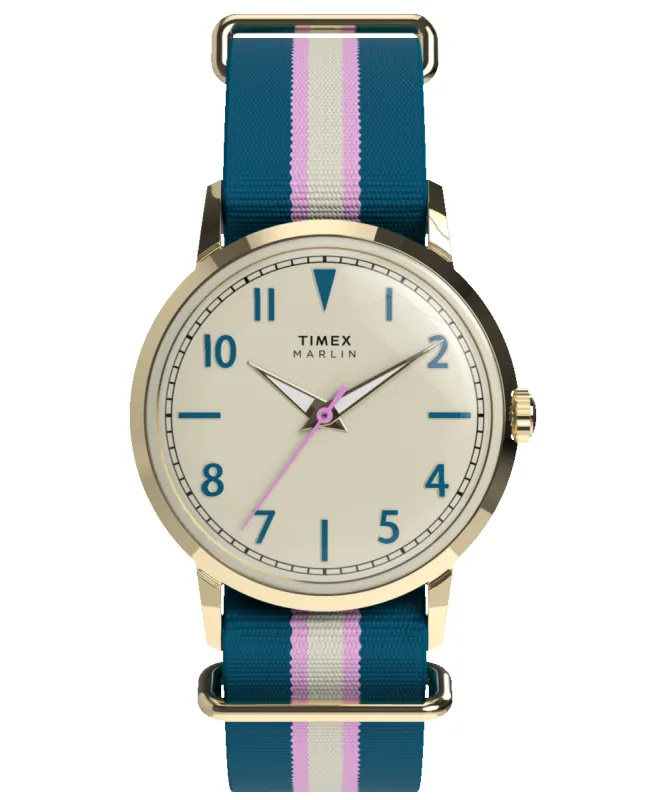 Marlin® 34mm Fabric Strap Watch sold by Timex
