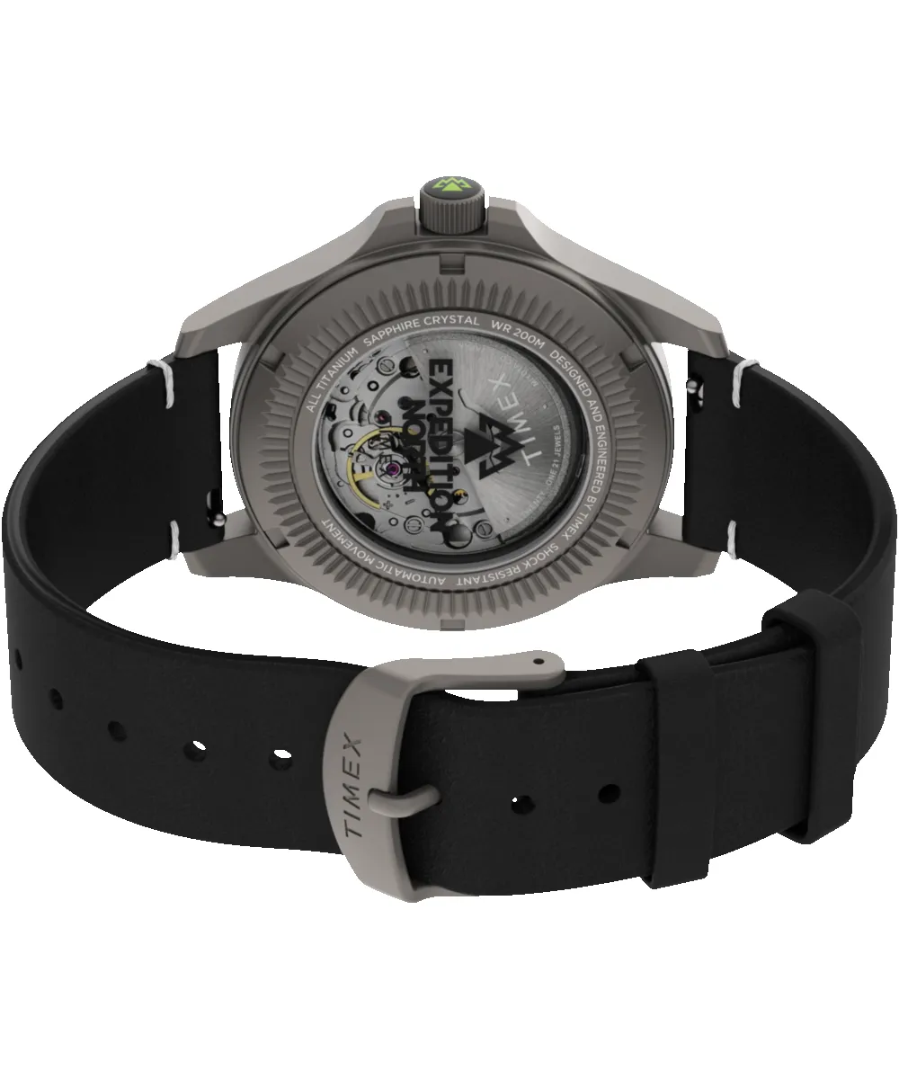 Expedition® Field Post Titanium Automatic 41mm Eco-Friendly Leather Strap Watch sold by Timex product image thumbnail 5