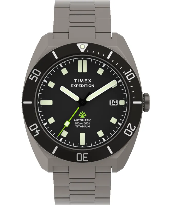 Expedition® Pioneer Titanium Automatic 41mm Bracelet Watch made by Timex