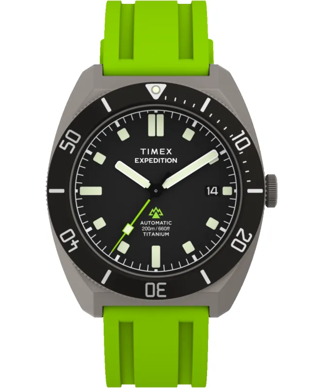Expedition® Pioneer Titanium Automatic 41mm HNBR Synthetic Rubber Strap Watch made by Timex