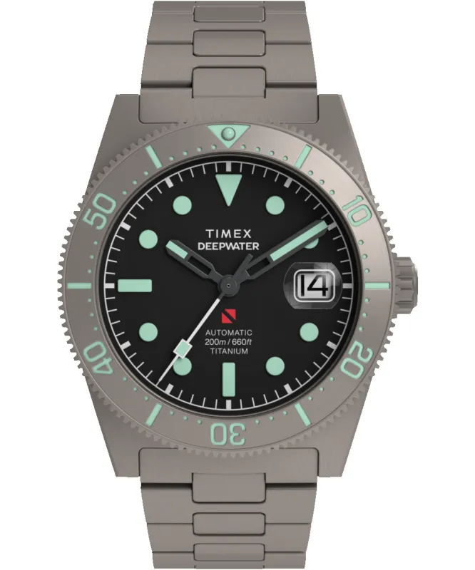 Deepwater Reef 200 41mm Titanium Automatic Bracelet Watch made by Timex