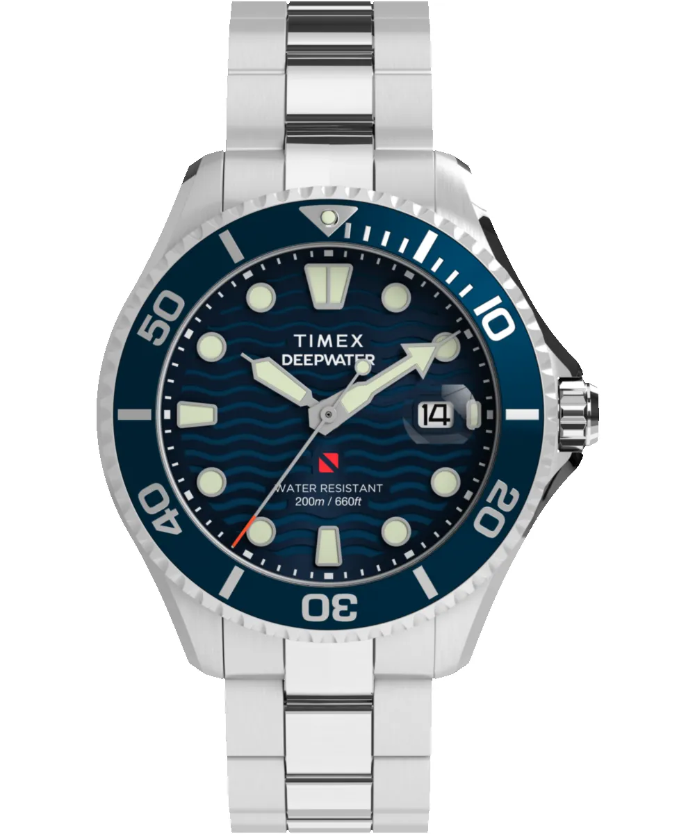 Deepwater Meridian 200 44mm Stainless Steel Bracelet Watch sold by Timex