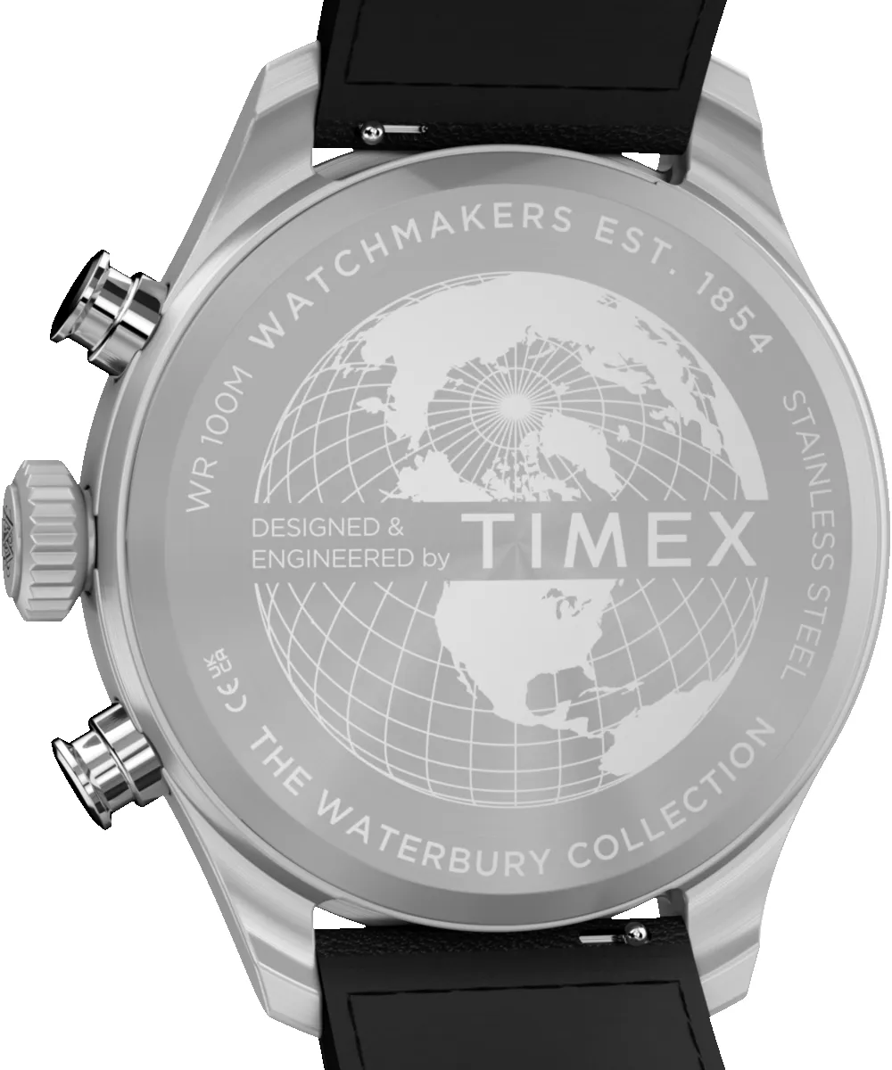 Waterbury Ace Fly-Back Chronograph 43mm Leather Strap Watch sold by Timex product image thumbnail 5