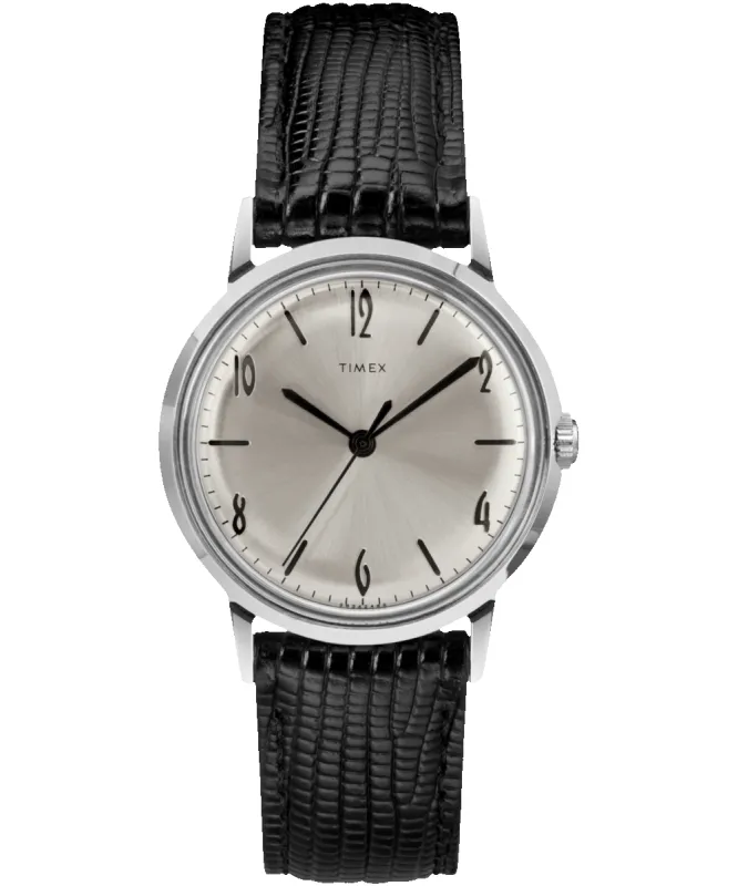 Marlin® 1965 Hand-Wound 34mm Leather Strap Watch made by Timex