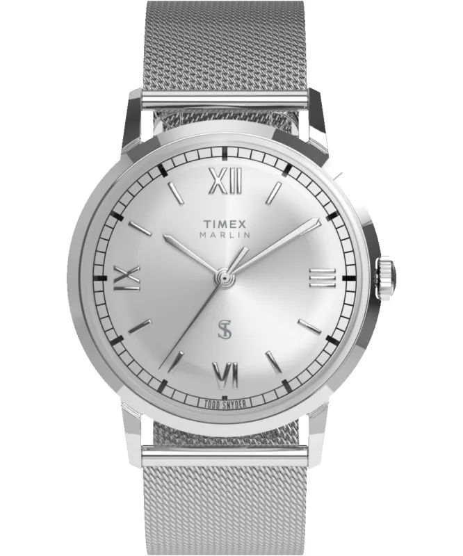 Todd Snyder x Timex Marlin® Mesh 34mm Stainless Steel Bracelet Watch made by Timex