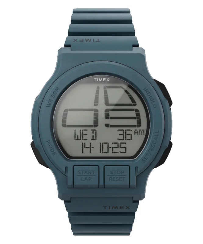 Retroware Digital 46mm Resin Strap Watch made by Timex